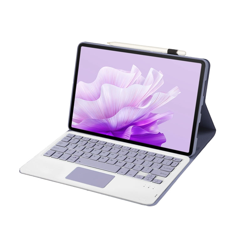 For Huawei MatePad 11.5 2023 AH17-A Lambskin Texture Ultra-thin Detachable Bluetooth Keyboard Leather Case with Touchpad(Purple)