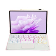 For Huawei MatePad 11.5 2023 AH17-AS Lambskin Texture Ultra-thin Detachable Backlight Bluetooth Keyboard Leather Case with Touchpad(Pink)