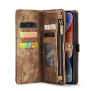 For iPhone 15 Plus CaseMe 008 Detachable Multifunctional Leather Phone Case(Brown)