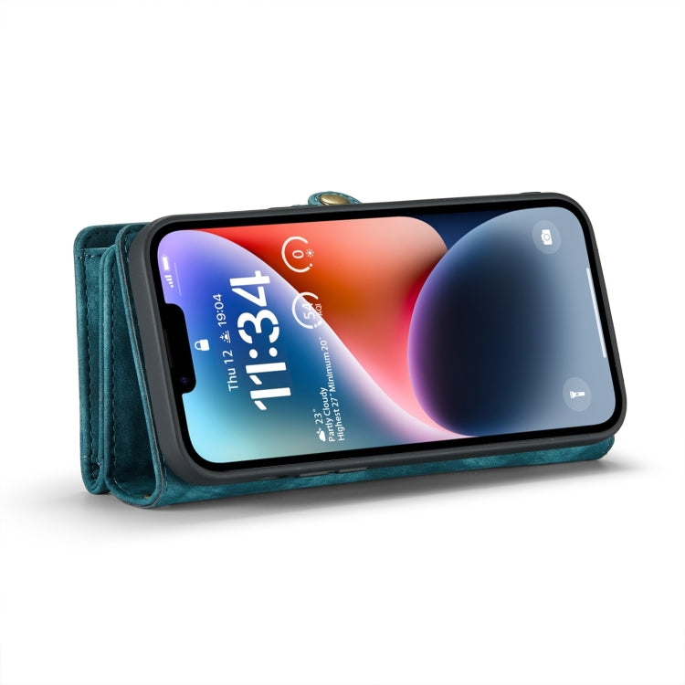 For iPhone 15 Plus CaseMe 008 Detachable Multifunctional Leather Phone Case(Blue)