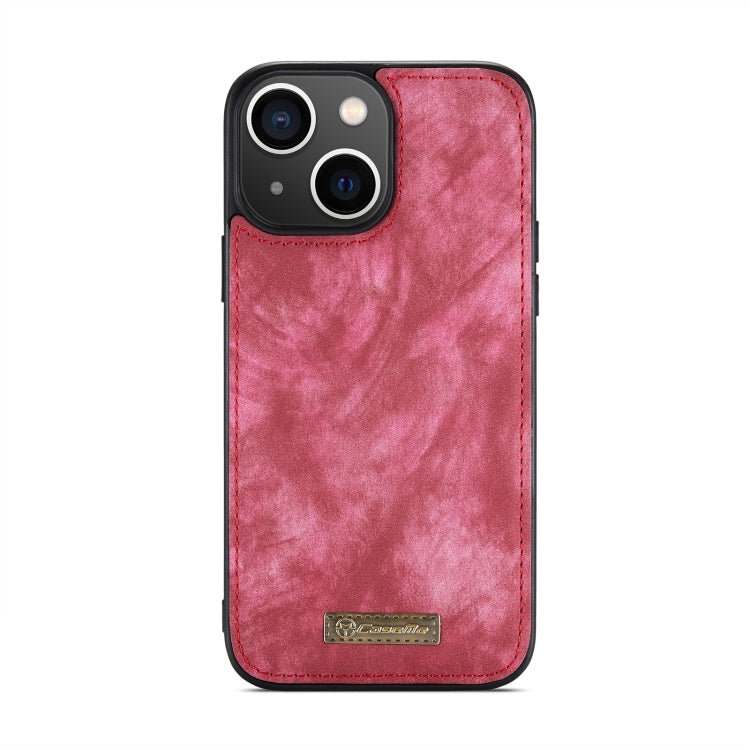 For iPhone 15 CaseMe 008 Detachable Multifunctional Leather Phone Case(Red)