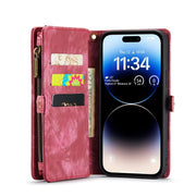 For iPhone 15 Pro CaseMe 008 Detachable Multifunctional Leather Phone Case(Red)
