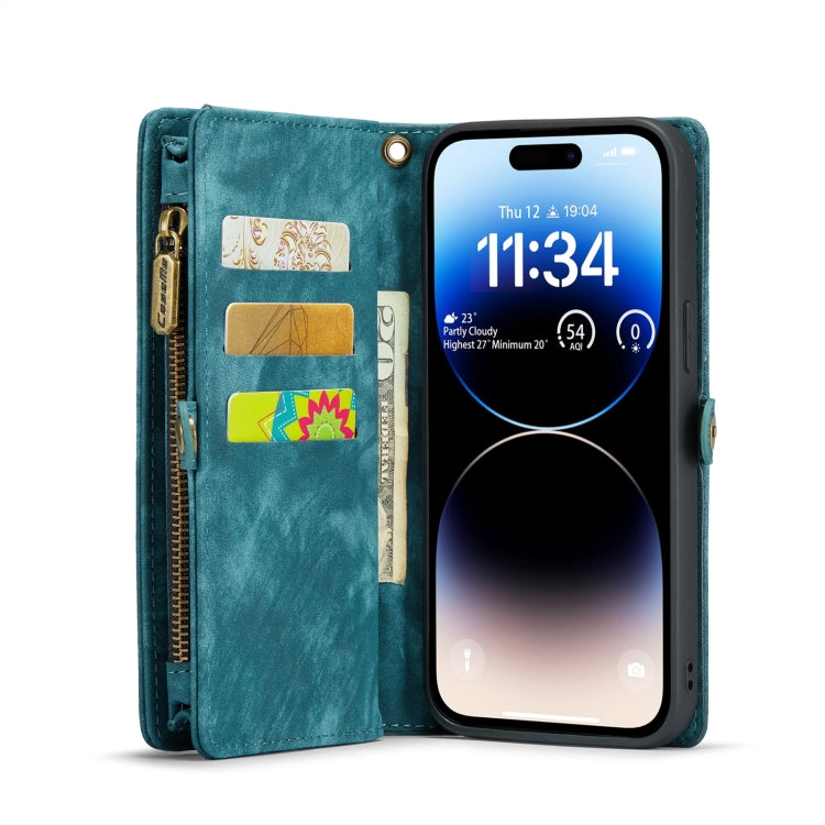 For iPhone 15 Pro Max CaseMe 008 Detachable Multifunctional Leather Phone Case(Blue)