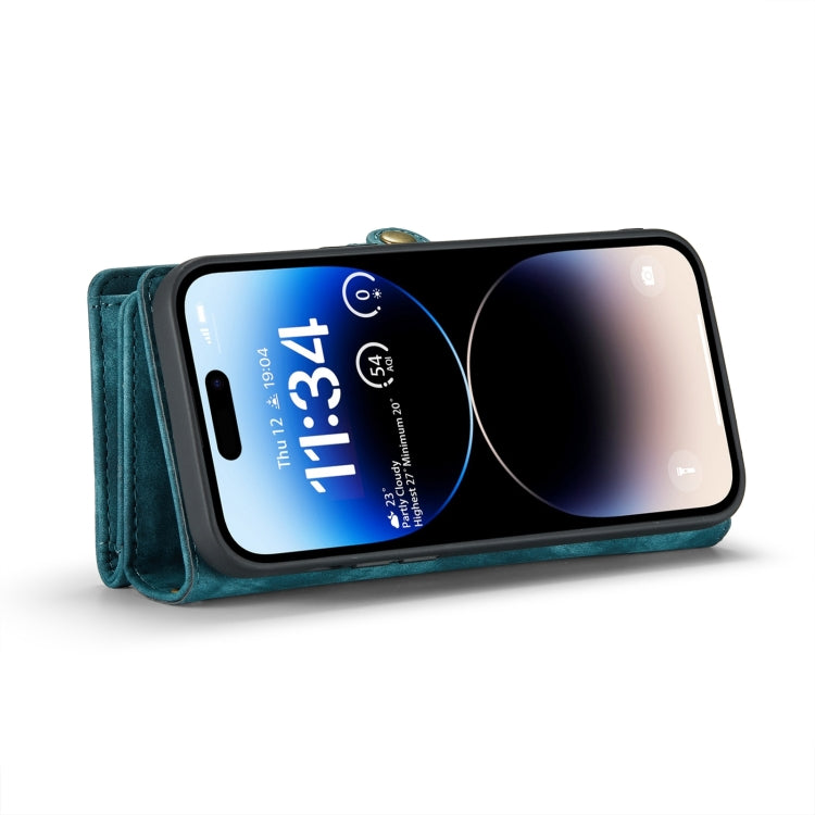 For iPhone 15 Pro Max CaseMe 008 Detachable Multifunctional Leather Phone Case(Blue)