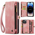 For iPhone 15 Pro Max CaseMe 008 Detachable Multifunctional Leather Phone Case(Pink) - iPhone 15 Pro Max Cases by CaseMe | Online Shopping South Africa | PMC Jewellery | Buy Now Pay Later Mobicred
