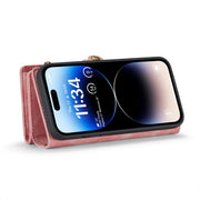 For iPhone 15 Pro Max CaseMe 008 Detachable Multifunctional Leather Phone Case(Pink)
