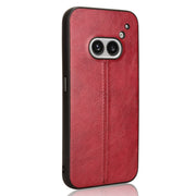For Nothing Phone 2a Cow Pattern Sewing Back Cover Phone Case(Red)