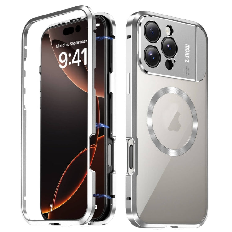 For iPhone 16 Pro Max Aromatherapy Holder Single-sided MagSafe Magnetic Phone Case(White)