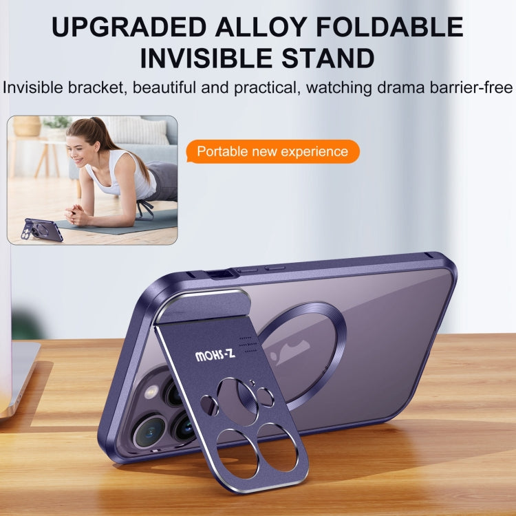 For iPhone 13 Pro Max Aromatherapy Holder Single-sided MagSafe Magnetic Phone Case(Purple)