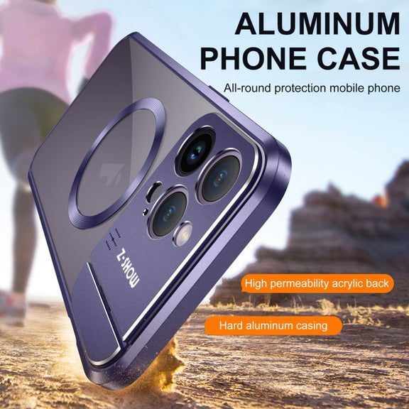 For iPhone 16 Pro Max Aromatherapy Holder Single-sided MagSafe Magnetic Phone Case(White)
