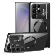 For Samsung Galaxy S25 Ultra 5G Aromatherapy Holder Single-sided MagSafe Magnetic Phone Case(Black)