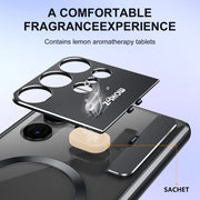 For Samsung Galaxy S25 Ultra 5G Aromatherapy Holder Single-sided MagSafe Magnetic Phone Case(Black)