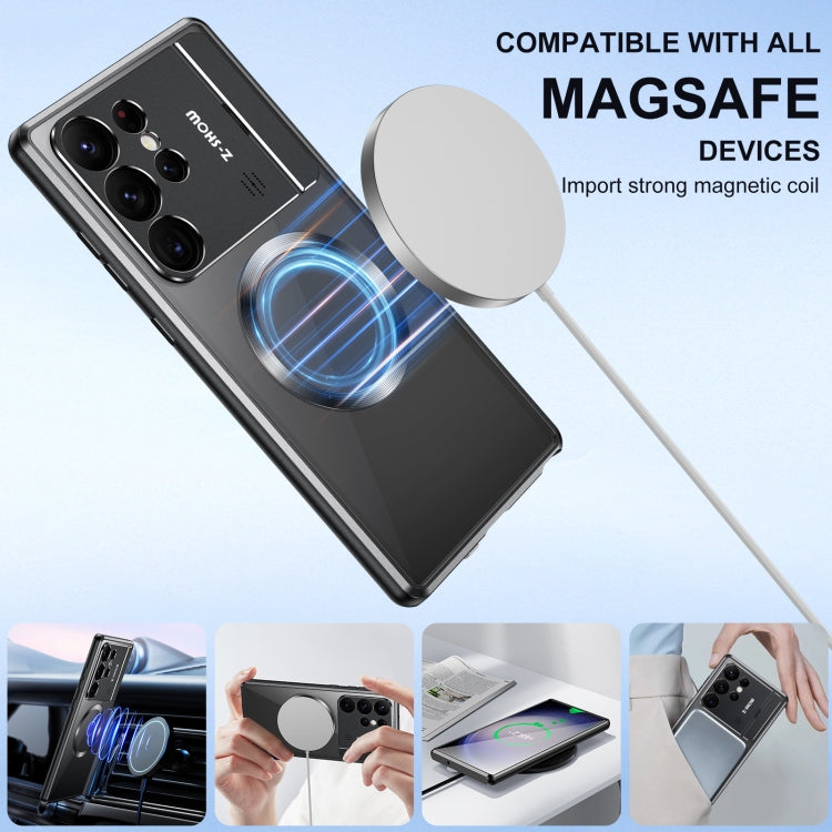 For Samsung Galaxy S22 Ultra 5G Aromatherapy Holder Single-sided MagSafe Magnetic Phone Case(Silver)