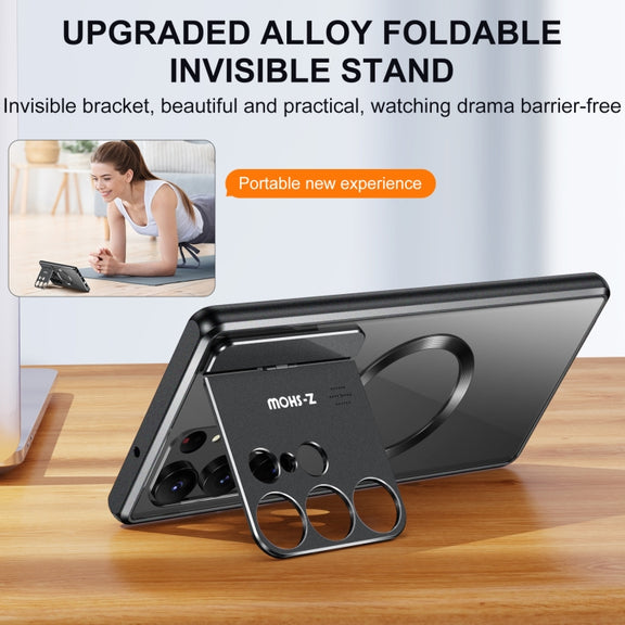 For Samsung Galaxy S23 Ultra 5G Aromatherapy Holder Single-sided MagSafe Magnetic Phone Case(Black)