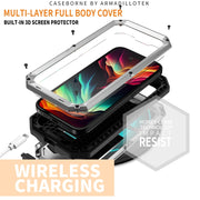 For iPhone 15 Pro Max R-JUST Sliding Camera IP54 Life Water-resistant Holder Phone Case(Silver)