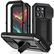 For iPhone 15 Pro R-JUST Sliding Camera IP54 Life Waterproof Holder Phone Case(Black) - iPhone 15 Pro Cases by R-JUST | Online Shopping South Africa | PMC TechLife | Buy Now Pay Later Mobicred