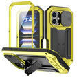 For iPhone 16 Plus R-JUST Sliding Camera IP54 Life Waterproof Holder Phone Case(Yellow) - free shipping - PMC TechLife - Order now!