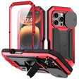 For iPhone 16 Pro R-JUST Sliding Camera IP54 Life Waterproof Holder Phone Case(Red) - free shipping - PMC TechLife - Order now!