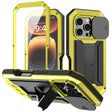 For iPhone 16 Pro Max R-JUST Sliding Camera IP54 Life Waterproof Holder Phone Case(Yellow) - free shipping - PMC TechLife - Order now!