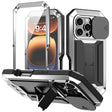 For iPhone 16 Pro Max R-JUST Sliding Camera IP54 Life Waterproof Holder Phone Case(Silver) - free shipping - PMC TechLife - Order now!
