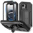 For iPhone 16e R-JUST Sliding Camera IP54 Life Waterproof Holder Phone Case(Black) - iPhone 16e Cases by R-JUST | Online Shopping South Africa | PMC TechLife | Buy Now Pay Later Mobicred