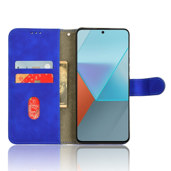 For Xiaomi Redmi Note 13 Pro 5G Skin Feel Magnetic Flip Leather Phone Case(Blue)
