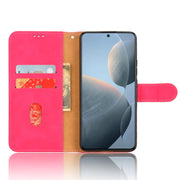 For Xiaomi Redmi K70 / K70 Pro Skin Feel Magnetic Flip Leather Phone Case(Rose Red)