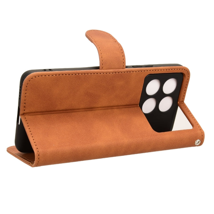 For Xiaomi Redmi K70 / K70 Pro Skin Feel Magnetic Flip Leather Phone Case(Brown)