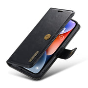 For iPhone 15 Plus DG.MING Crazy Horse Texture Detachable Magnetic Leather Phone Case(Black)
