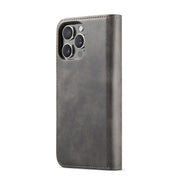 For iPhone 16 Pro Max DG.MING Crazy Horse Texture Detachable Magnetic Leather Phone Case(Grey)