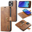 For iPhone 16 Pro Max DG.MING Crazy Horse Texture Detachable Magnetic Leather Phone Case(Brown) - free shipping - PMC TechLife - Order now!