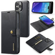 For iPhone 16 Pro Max DG.MING Crazy Horse Texture Detachable Magnetic Leather Phone Case(Black) - iPhone 16 Pro Max Cases by DG.MING | Online Shopping South Africa | PMC TechLife | Buy Now Pay Later Mobicred
