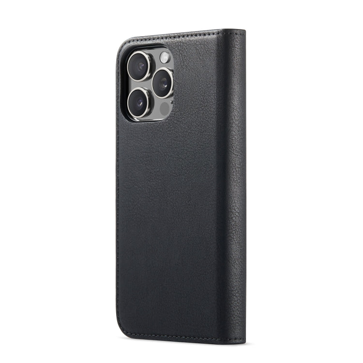 For iPhone 16 Pro Max DG.MING Crazy Horse Texture Detachable Magnetic Leather Phone Case(Black)
