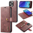 For iPhone 16 Pro DG.MING Crazy Horse Texture Detachable Magnetic Leather Phone Case(Red) - free shipping - PMC TechLife - Order now!