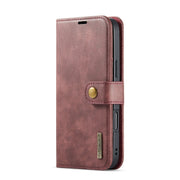 For iPhone 16 Pro DG.MING Crazy Horse Texture Detachable Magnetic Leather Phone Case(Red)