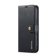 For iPhone 16 Pro DG.MING Crazy Horse Texture Detachable Magnetic Leather Phone Case(Black)