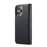 For iPhone 16 Pro DG.MING Crazy Horse Texture Detachable Magnetic Leather Phone Case(Black)