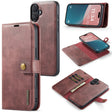 For iPhone 16 Plus DG.MING Crazy Horse Texture Detachable Magnetic Leather Phone Case(Red) - iPhone 16 Plus Cases by DG.MING | Online Shopping South Africa | PMC TechLife | Buy Now Pay Later Mobicred
