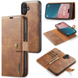 For iPhone 16 Plus DG.MING Crazy Horse Texture Detachable Magnetic Leather Phone Case(Brown) - free shipping - PMC TechLife - Order now!