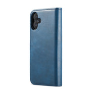 For iPhone 16 Plus DG.MING Crazy Horse Texture Detachable Magnetic Leather Phone Case(Blue)