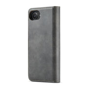 For iPhone 16e DG.MING Crazy Horse Texture Detachable Magnetic Leather Phone Case(Grey)