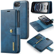 For iPhone 16e DG.MING Crazy Horse Texture Detachable Magnetic Leather Phone Case(Blue) - free shipping - PMc TechLife - Order now!