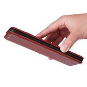 For OnePlus 12 Carbon Fiber Texture Flip Leather Phone Case(Brown)