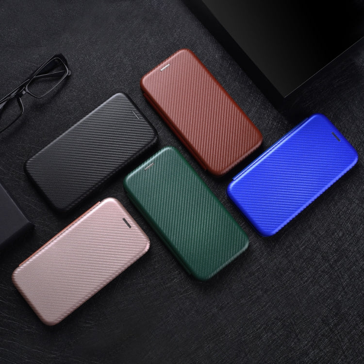 For OnePlus 12 Carbon Fiber Texture Flip Leather Phone Case(Brown)