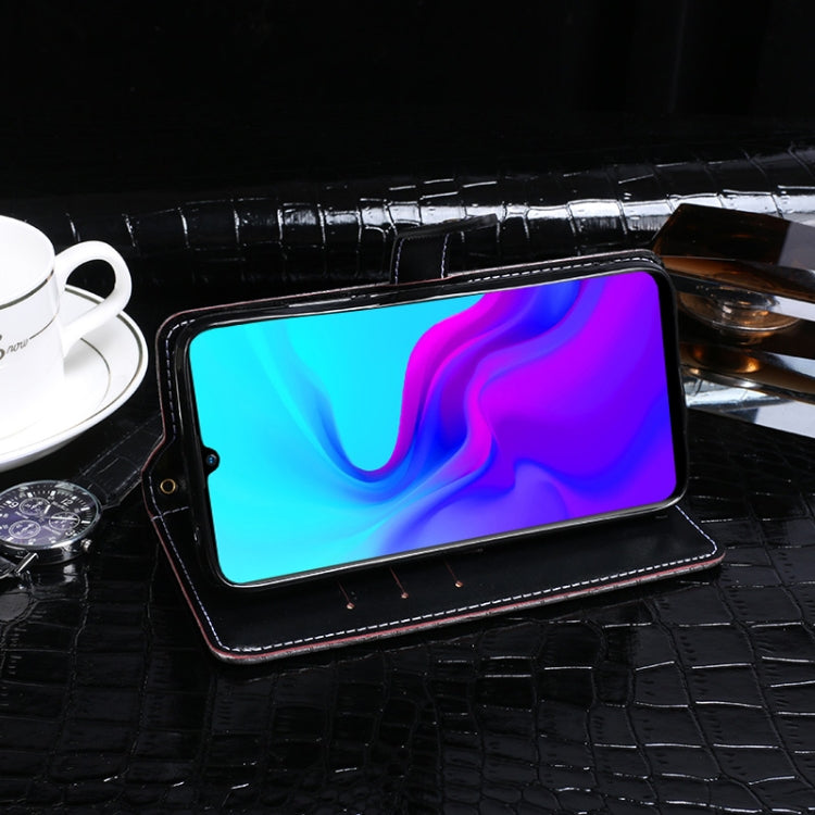 For Blackview A80 idewei Crocodile Texture Horizontal Flip Leather Case with Holder & Card Slots & Wallet(Black)
