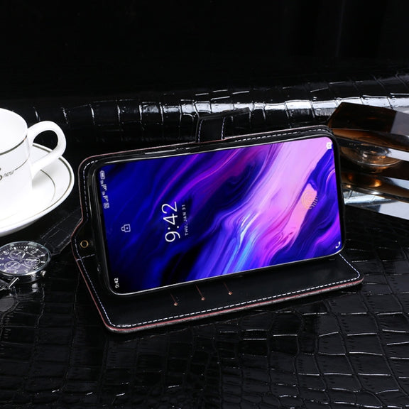 For Umidigi S5 Pro idewei Crocodile Texture Horizontal Flip Leather Case with Holder & Card Slots & Wallet(Black)