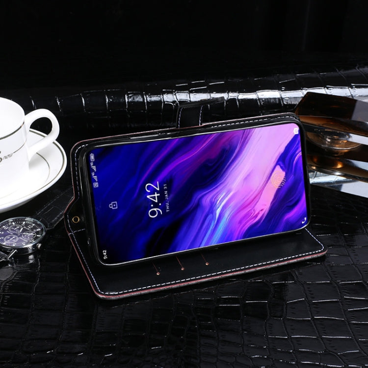 For Umidigi S5 Pro idewei Crocodile Texture Horizontal Flip Leather Case with Holder & Card Slots & Wallet(Black)