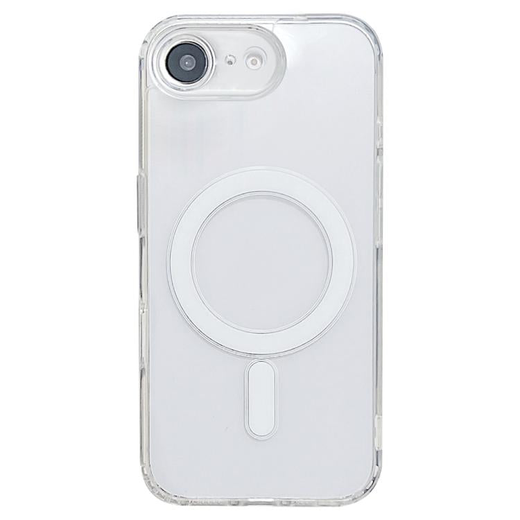 For iPhone 16e Fine Hole MagSafe Magnetic Clear Acrylic TPU Case(Transparent)