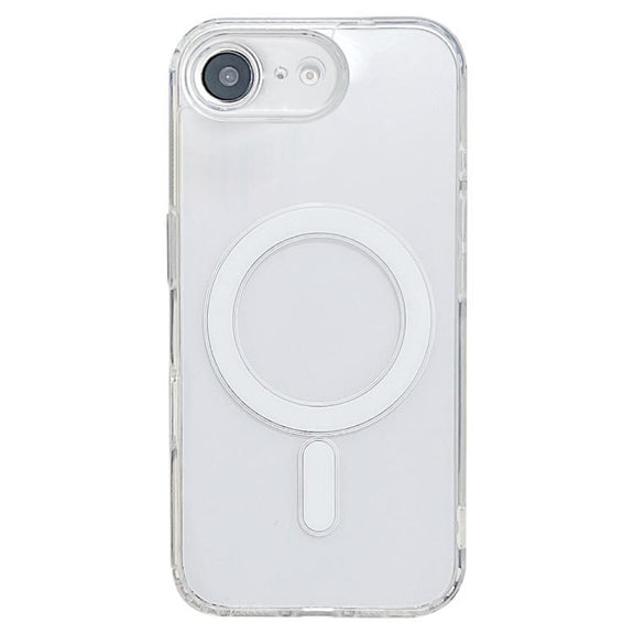 For iPhone 16e Fine Hole MagSafe Magnetic Clear Acrylic TPU Case(Transparent)