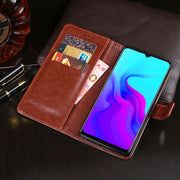 For Blackview A80 idewei Crazy Horse Texture Horizontal Flip Leather Case with Holder & Card Slots & Wallet(White)